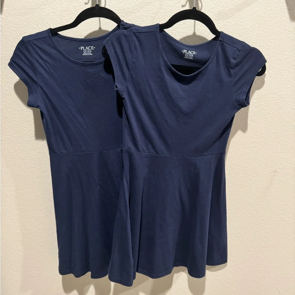 The Children’s Place Girls Navy Blue Dresses - Picture 2 of 3